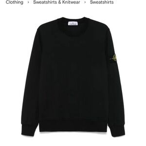 Stone Island Black Sweater Organic Cotton Machine Wash sz XL Perfect Condition